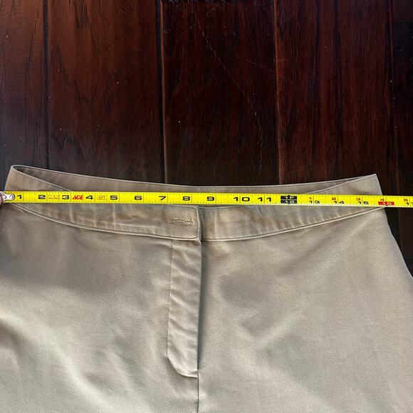 Coldwater Creek Khaki Pants size 14 Wide leg Relaxed fit three flaws Classic - Picture 5 of 10
